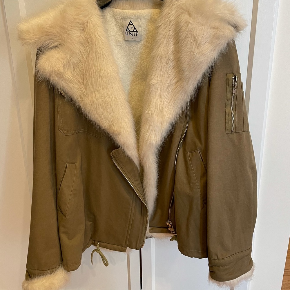 Women's Army Sherpa Coat